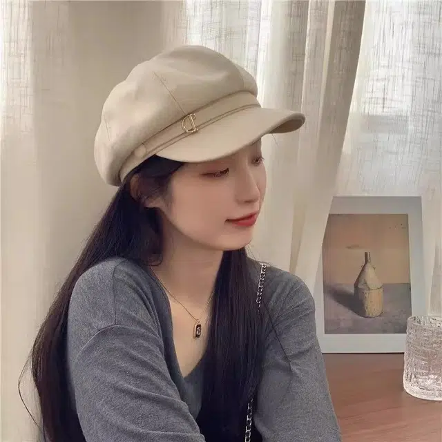 杨同学 文艺复古 涤纶 贝雷帽 女款