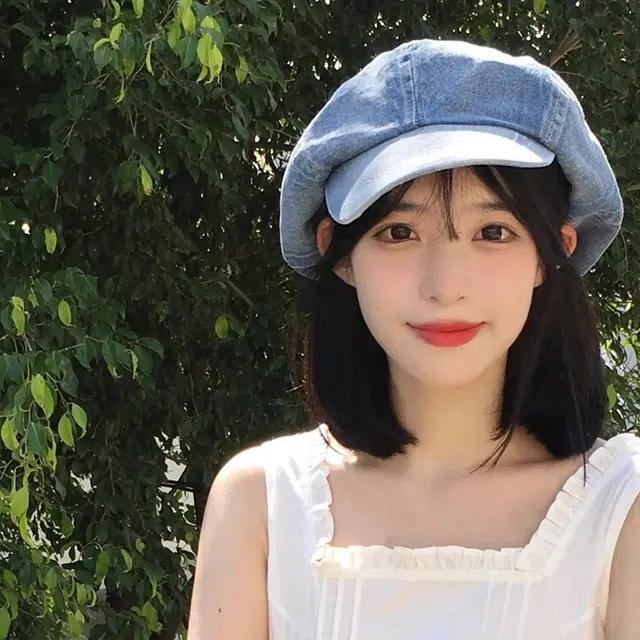 杨同学 复古文艺水洗牛仔时尚百搭云朵帽 涤纶 贝雷帽 男女同款情侣款 浅蓝/深蓝