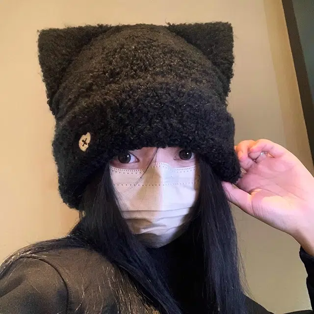 杨同学 可爱百搭保暖舒适 绒线 帽子 男女同款情侣款
