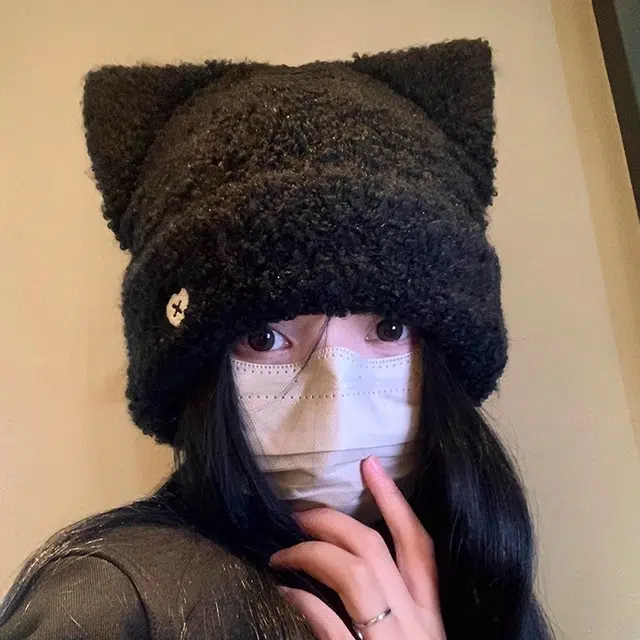 杨同学 可爱百搭保暖舒适 绒线 帽子 男女同款情侣款