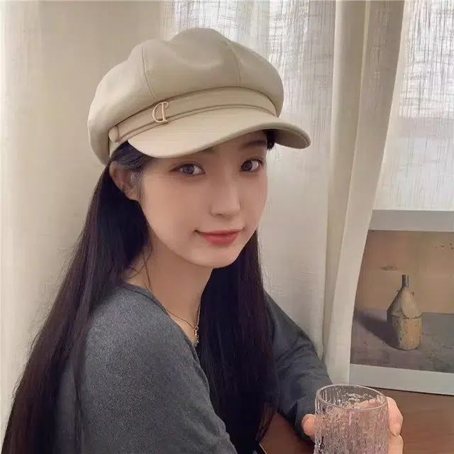 杨同学 文艺复古 涤纶 贝雷帽 女款