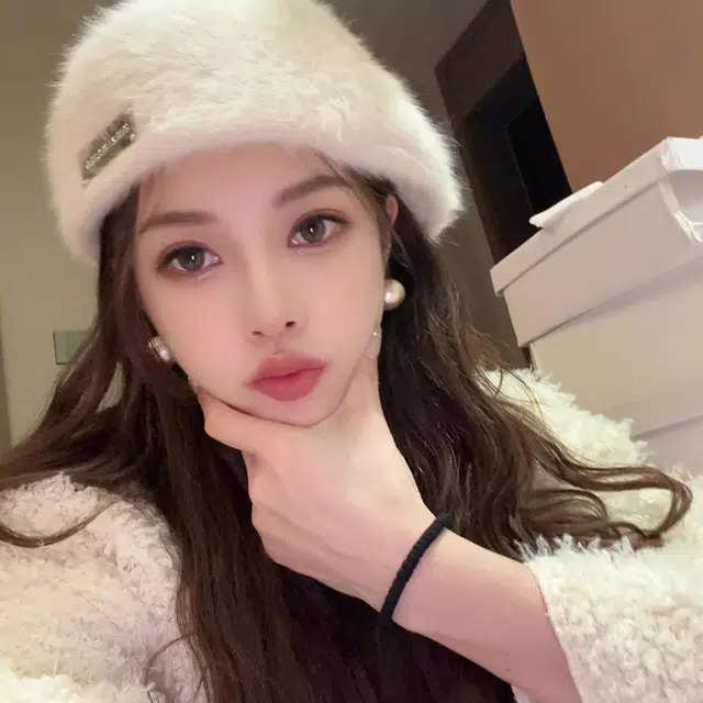 杨同学 复古时尚毛绒保暖 腈纶 贝雷帽 女款 多色