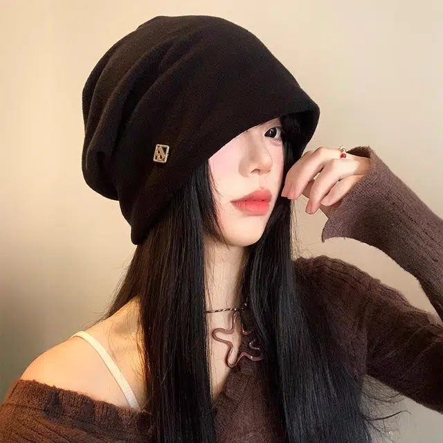 杨同学 日系慵懒风纯色百搭金属小标 涤纶 冷帽 男女同款情侣款 黑色/灰色/咖啡/米色