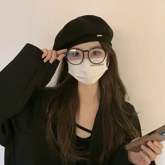 杨同学 经典纯色毛呢金属小标显脸小 涤纶 贝雷帽 女款