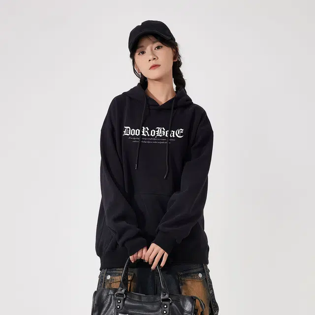 萌芽熊 萌芽熊美式高街朋克上帝之子十字架休闲宽松舒适百搭精选个性高级户外运动日常通勤潮流时尚长袖连帽卫衣 男女同款