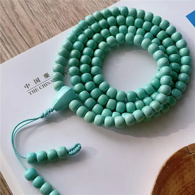 灵运宝 转运招财一物一图湖北原矿 无油无水 绿松石 名贵玉石手串 男女同款情侣款 全新