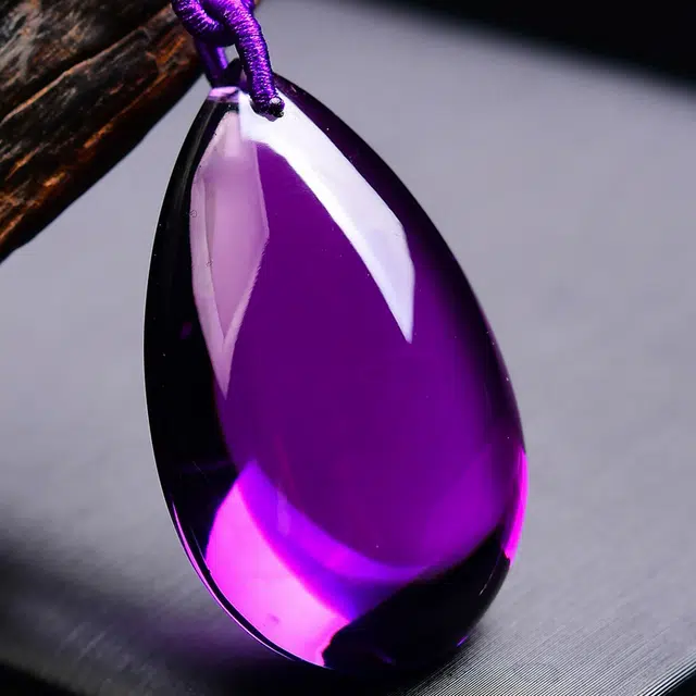 灵运宝 【师傅加持能量】转运招财大颗粒水滴#好运天然 紫水晶 吊坠 男女同款情侣款