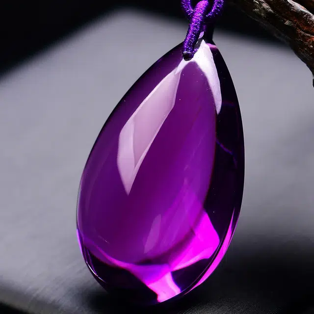 灵运宝 【师傅加持能量】转运招财大颗粒水滴#好运天然 紫水晶 吊坠 男女同款情侣款