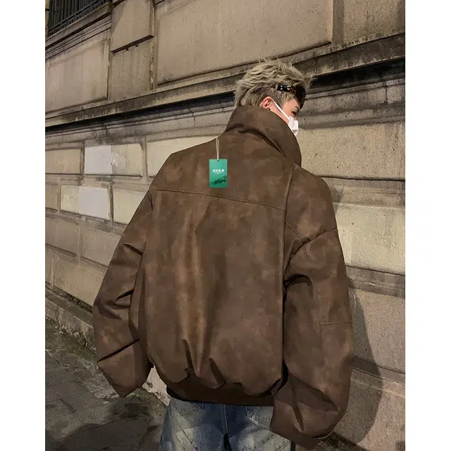 北欧攻略 美式复古美拉德短款皮衣棉衣冬季加厚外套保暖宽松休闲棉袄棉服 男女同款