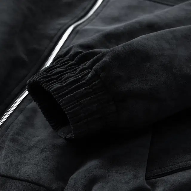 北欧攻略 美式复古重磅高品质秋冬加厚雾面扎染皮衣机车飞行员棒球服外套休闲通勤百搭痞帅男生夹克 男女同款