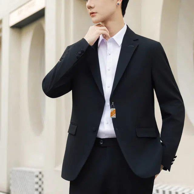 北欧攻略 休闲西服外套春秋高级感结婚订婚礼服韩版修身痞帅学生党纯色小西装 男女同款