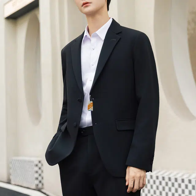 北欧攻略 休闲西服外套春秋高级感结婚订婚礼服韩版修身痞帅学生党纯色小西装 男女同款