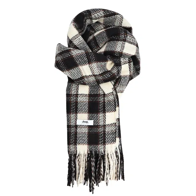 Jeep Tassel Houndstooth Scarf