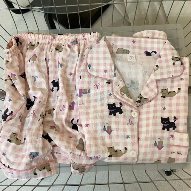 俏韵 翻领卡通动物云朵棉短袖甜美薄款家居服可外穿睡衣套装 女款