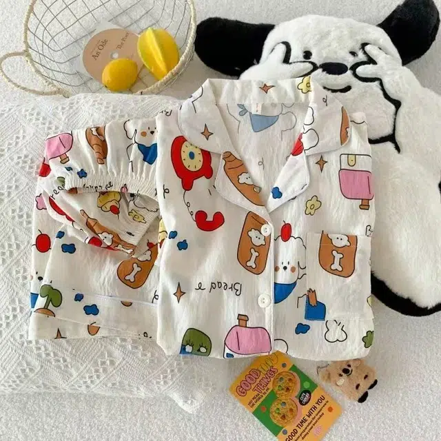 俏韵 翻领卡通夏季云朵棉甜美短袖短裤薄款舒适家居服可外穿睡衣套装 女款