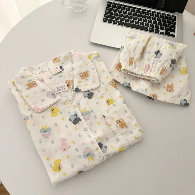 俏韵 翻领卡通动物夏季甜美可爱短袖短裤夏天休闲舒适薄款家居服可外穿睡衣套装 女款