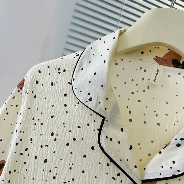 俏韵 翻领夏季卡通云朵棉舒适短袖短裤甜美薄款家居服可外穿睡衣套装 女款