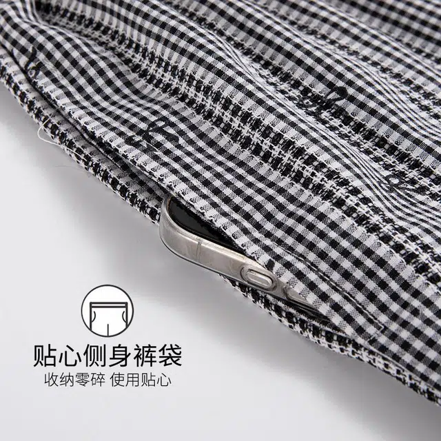 俏韵 圆领卡通夏季带胸垫短袖三件套甜美薄款舒适家居服可外穿睡衣套装 女款