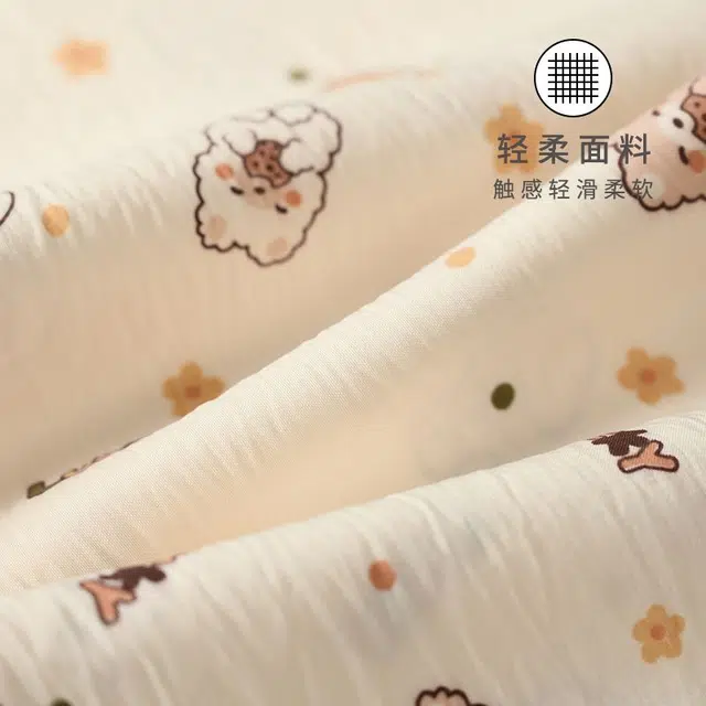 俏韵 翻领卡通夏季云朵棉简约开衫甜美短袖短裤家居服可外穿睡衣套装 女款