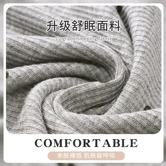 俏韵 纯欲风挂脖短袖甜美家居服睡衣套装 女款 灰色