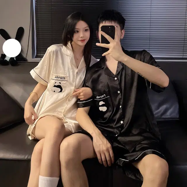 俏韵 高级感短袖休闲透气家居服外穿睡衣套装 男女同款