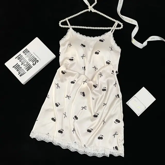 俏韵 圆领吊带夏季冰丝纯欲带胸垫甜美可爱薄款家居服可外穿睡裙 女款