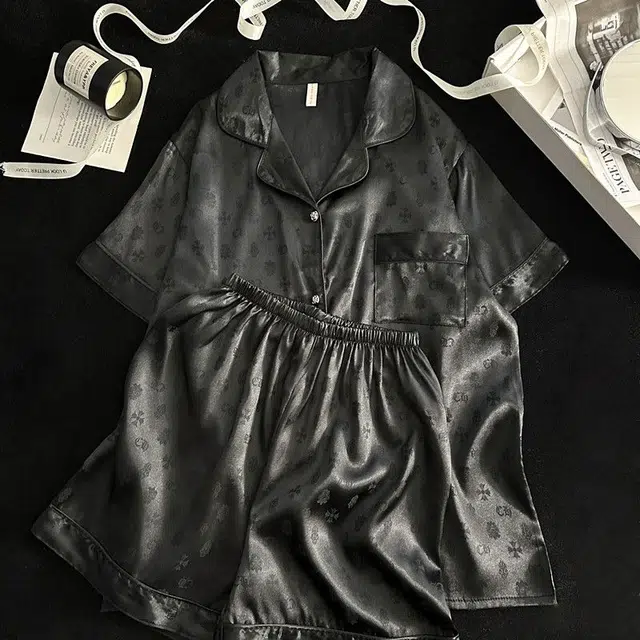 俏韵 翻领夏季冰丝甜美短袖短裤休闲风舒适薄款家居服可外穿睡衣套装 女款