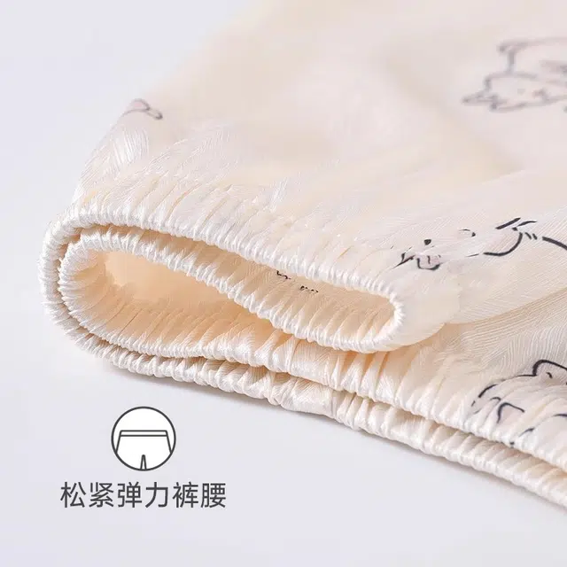 俏韵 翻领冰丝带胸垫短袖凉感高级感薄款家居服可外穿睡衣套装 女款 粉色