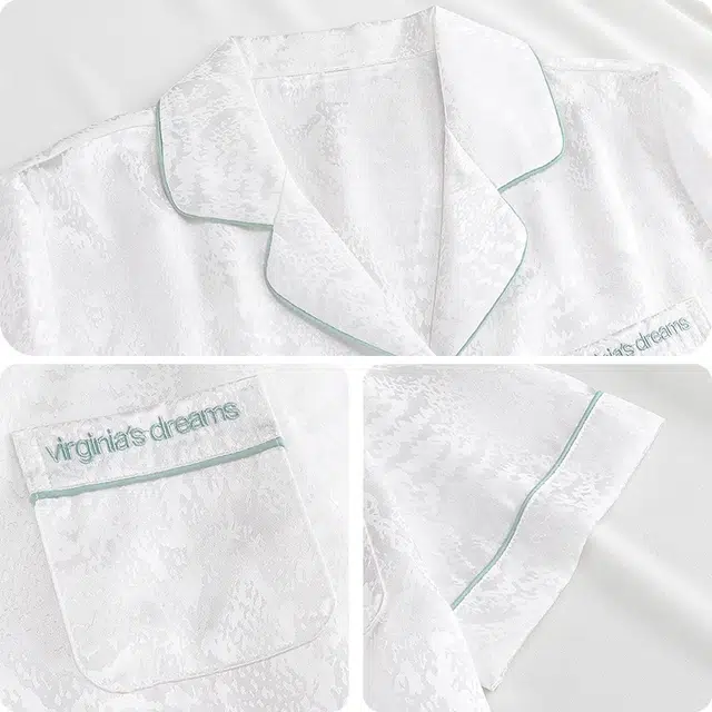 俏韵 翻领高级感短袖凉感薄款家居服可外穿夏季睡衣套装 男女同款