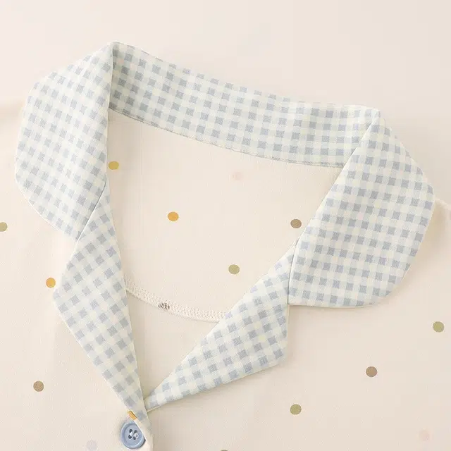 俏韵 翻领卡通企鹅夏季纯棉甜美波点短袖短裤休闲舒适薄款家居服可外穿睡衣套装 女款