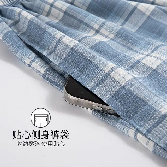 俏韵 圆领卡通夏季带胸垫短袖三件套甜美简约印花薄款舒适家居服可外穿睡衣套装 女款