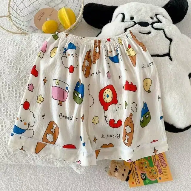俏韵 翻领卡通夏季云朵棉甜美短袖短裤薄款舒适家居服可外穿睡衣套装 女款