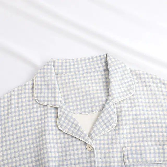 俏韵 翻领卡通春秋季云朵棉简约长袖长裤甜美舒适休闲高级家居服可外穿睡衣套装 男女同款