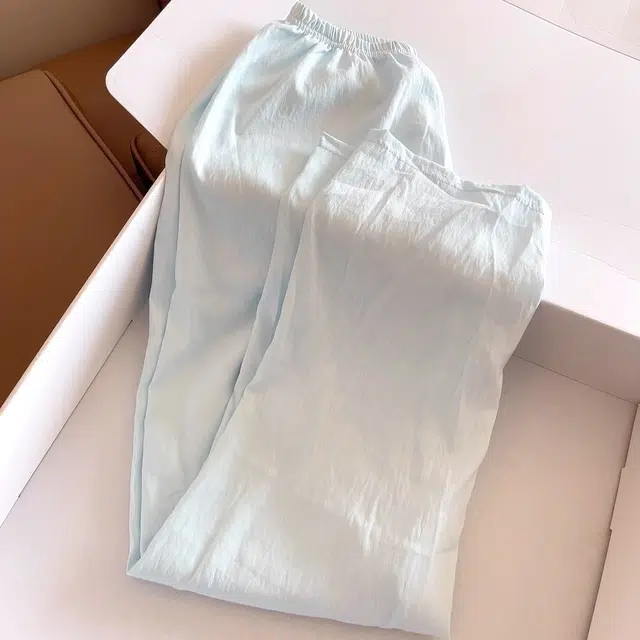 俏韵 圆领三件套清新蓝可爱小狗短袖家居服可外穿睡衣套装 女款