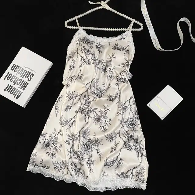 俏韵 圆领吊带夏季冰雪丝纯欲带胸垫甜美可爱薄款家居服可外穿睡裙 女款