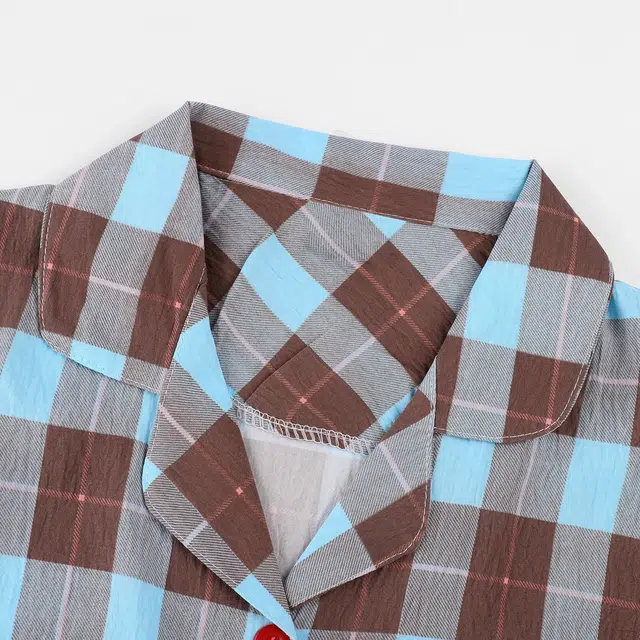 俏韵 翻领卡通可爱夏季云朵棉短袖凉感家居服可外穿睡衣套装 男女同款