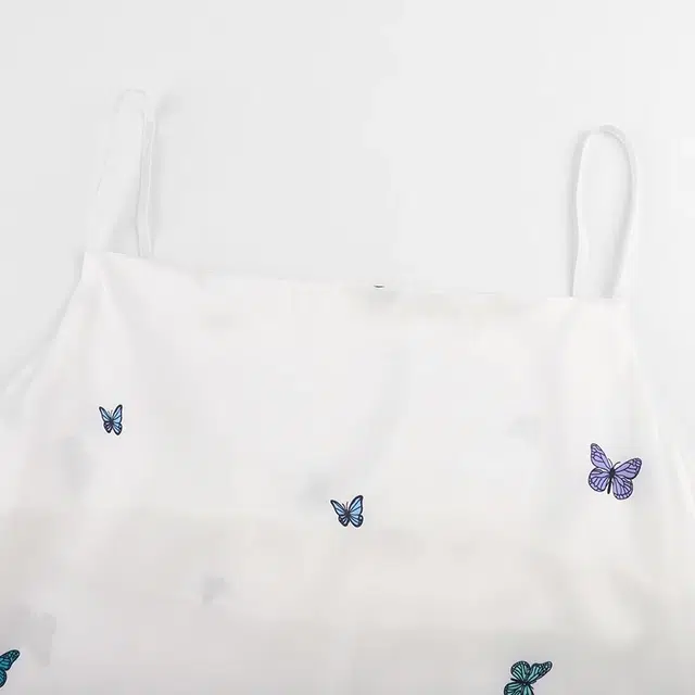 俏韵 休闲舒适无袖吊带薄款家居服睡裙 女款 白色