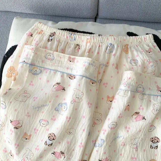 俏韵 翻领卡通春秋季云朵棉长袖长裤甜美印花可爱薄款家居服可外穿睡衣套装 女款