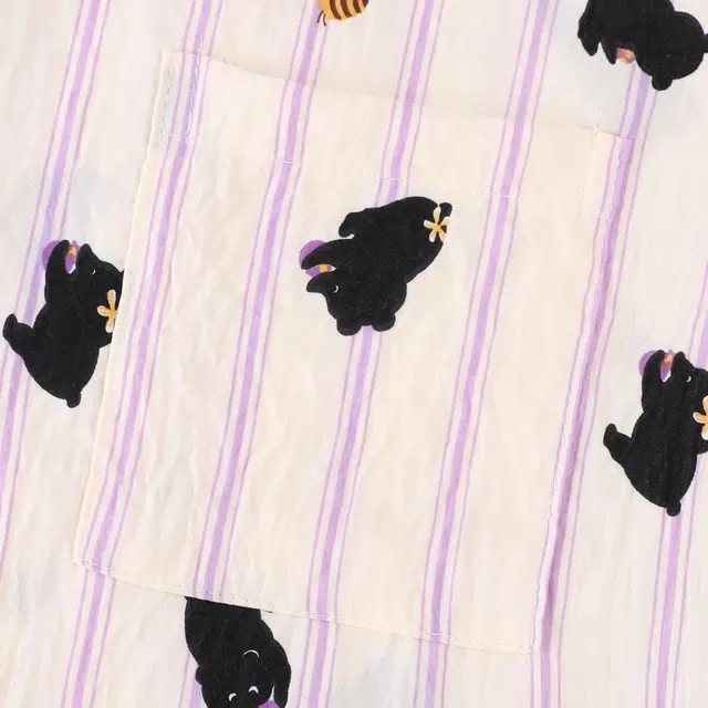 俏韵 翻领卡通动物甜美短袖薄款家居服可外穿睡衣套装 女款