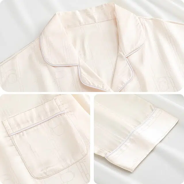 俏韵 高级感简约凉感可外穿家居服睡衣套装 女款 杏色