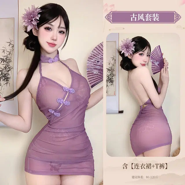 舒汐  情趣内衣情趣用品性感诱惑纯欲情调古风透视旗袍