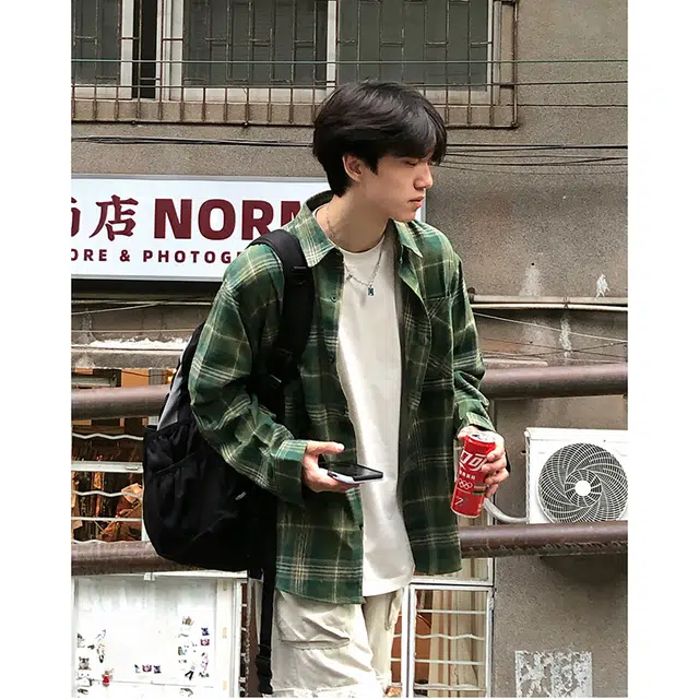 宾力克 日系港风高级简约百搭休闲长袖衬衫 男女同款