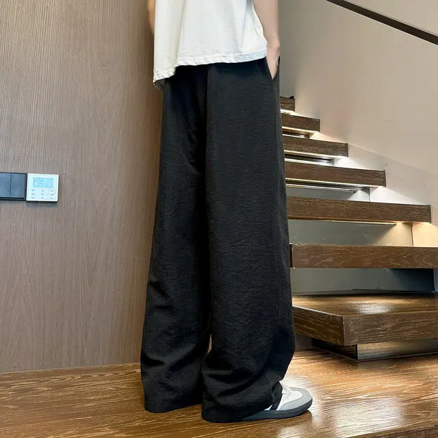 【冰丝凉感】宾力克 日系复古基础款多巴胺纯色夏季薄款山本裤简约宽松直筒阔腿百搭垂坠抗皱舒适透气休闲裤 男女同款