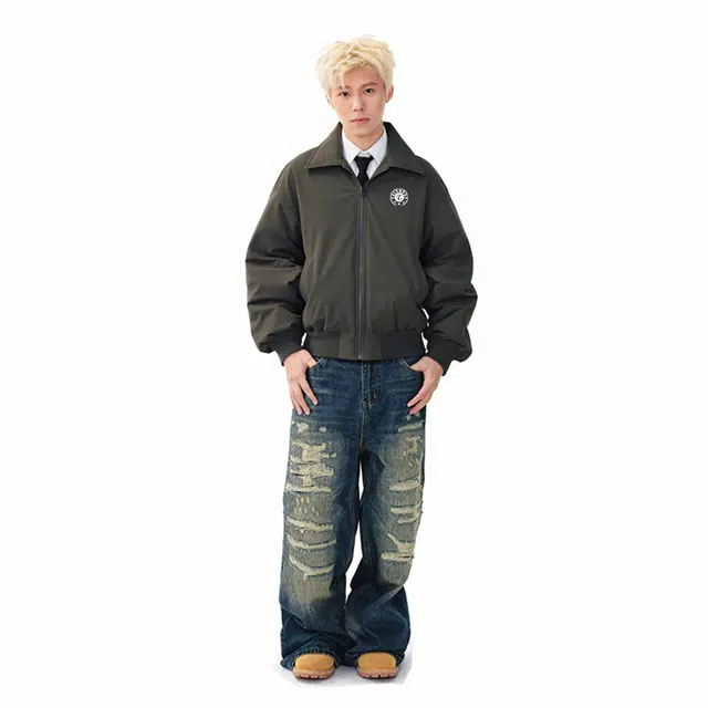 图兰朵 美式高街潮流百搭字母印花休闲运动宽松外穿舒适加厚保暖无袖坎肩立领外套棉服 男女同款