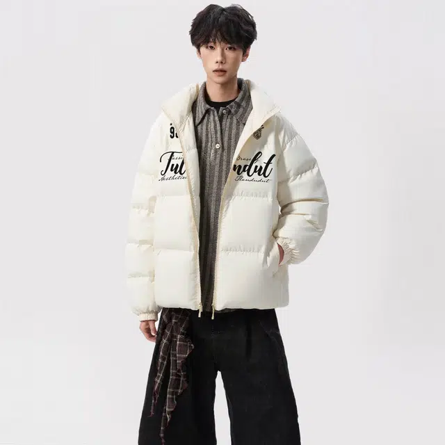 图兰朵 美式高街字母印花棉袄外套潮流百搭休闲宽松舒适保暖棉服 男女同款