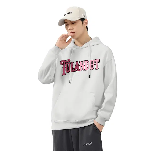 图兰朵 美式连帽舒适百搭暴躁小兔子印花休闲宽松潮牌情侣款长袖街头时尚卫衣 男女同款