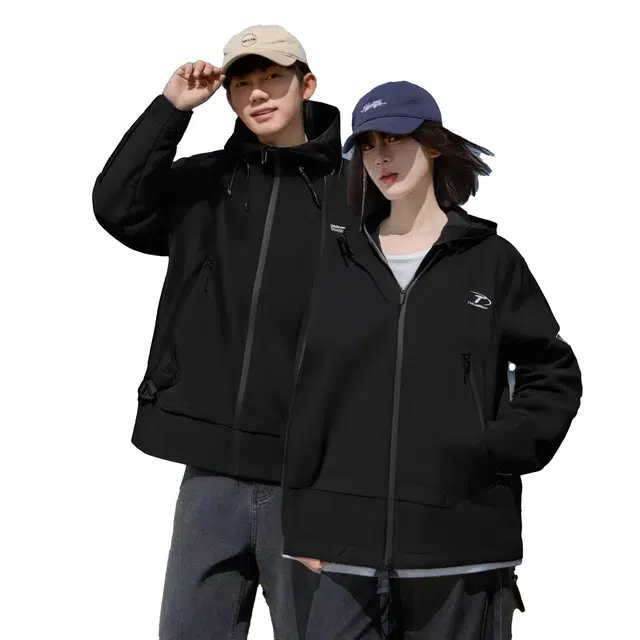 图兰朵  美式高街山系户外防风露营登山运动休闲连帽百搭软壳 冲锋衣外套 男女同款
