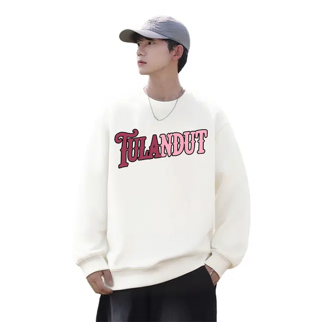 图兰朵 美式长袖百搭疯狂粉兔子印花时尚套头休闲圆领高街舒适宽松卫衣 男女同款