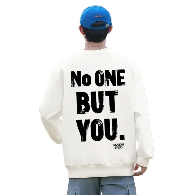 图兰朵 美式时尚百搭印花长袖套头休闲圆领高街舒适宽松卫衣 男女同款