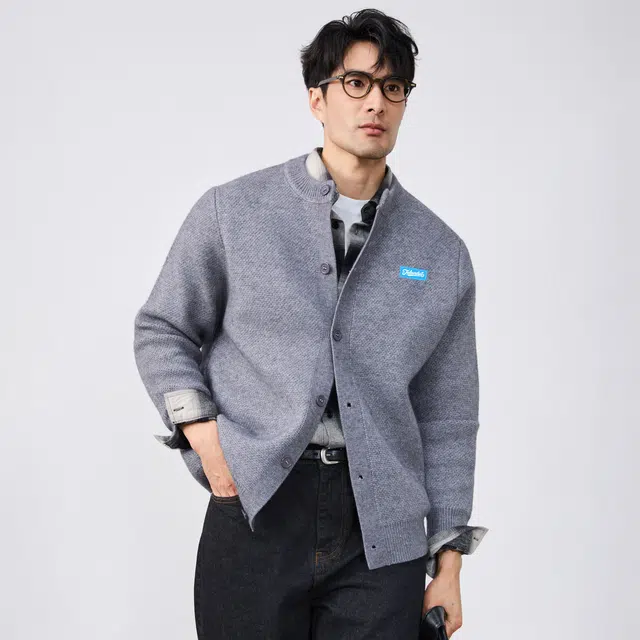 图兰朵 日系复古学院风百搭氛围高级感显瘦简约单排扣舒适柔软清新慵懒风时尚垂感保暖亲肤潮流痞帅通勤休闲开衫圆领毛衣外套 男女同款